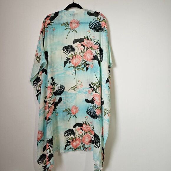 EUC AMERICAN EAGLE OUTFITTERS FLORAL COVER UP BEACH / SWIM ONE SIZE - Picture 5 of 14